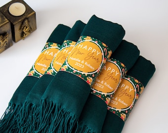 Personalized Christmas Gifts Pashmina, New Year Bulk Favors, Christmas Party Favors, Happy Holidays Scarf, Winter Wedding Favors