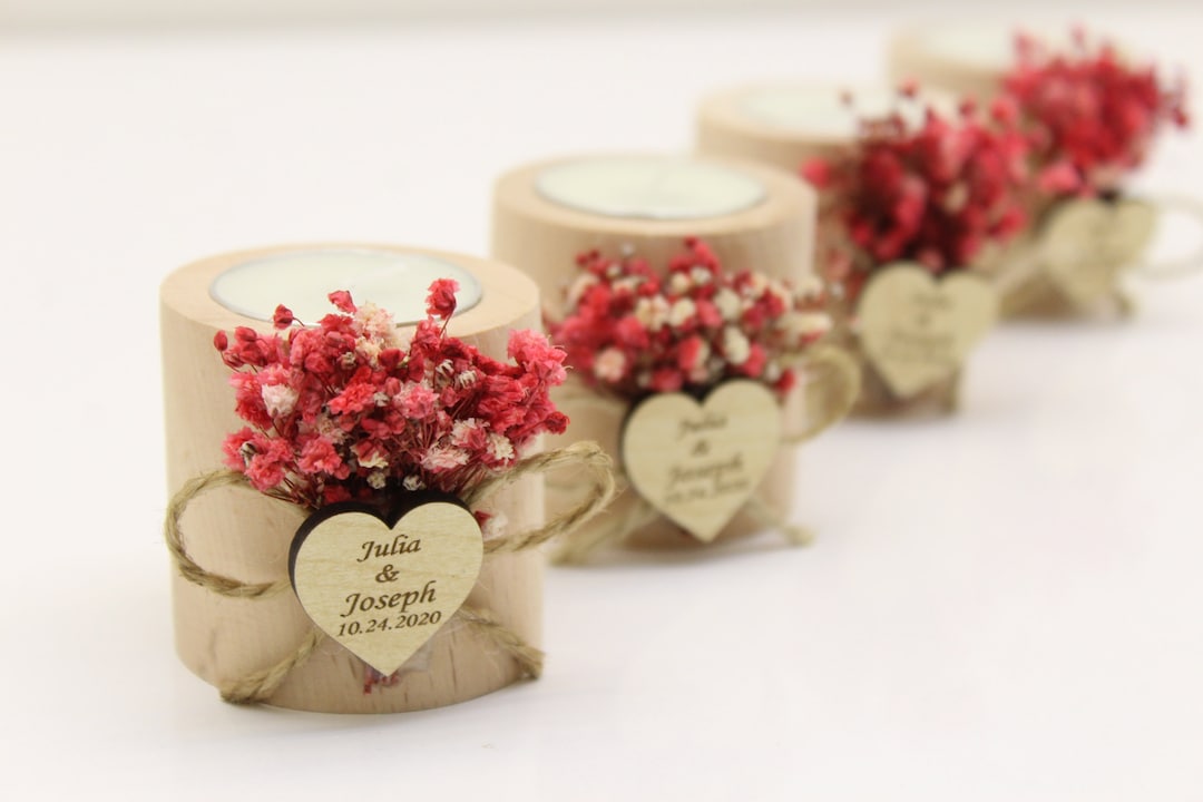 50 PCS Personalized Candle Wedding Favor, Wedding Favors for Guests in ...