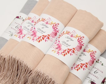 50 Pashmina Shawl Bridal Shower Favors for Guests in Bulk Wedding Pashmina Favors for Guests Pashmina Shawls for Wedding Fall Wedding Favors