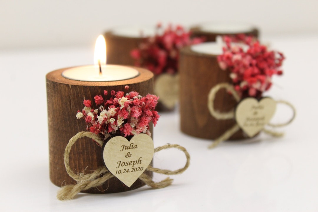 Bulk Wedding Candles Personalized Wedding Favors for Guests Etsy