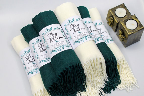 35 Pashmina Shawl, Personalized Wedding Favors for Guests in Bulk, Bridal Shower, Pashmina Bulk Shawls for Wedding, Fall Wedding Favors
