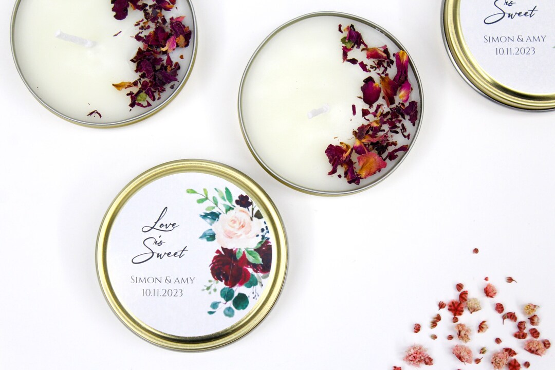 Personalized Mini Candles Wedding Favors for Guests in Bulk Etsy
