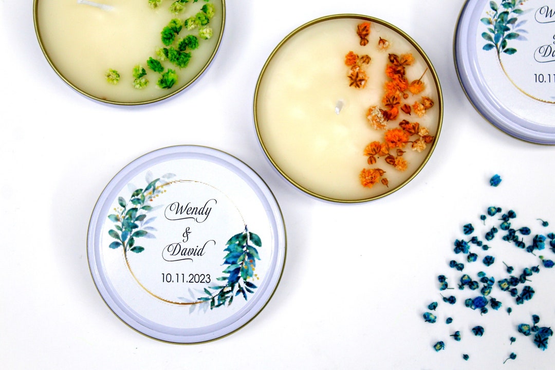 Bulk Wedding Favors Candles, Personalized Mini Candle Favors, Wedding ...
