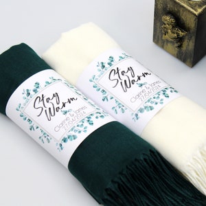 25 pashmina sjaal, gepersonaliseerde trouwbedankjes voor gasten in bulk, vrijgezellenfeest, pashmina sjaals voor bruiloft, herfst bruiloft gunsten