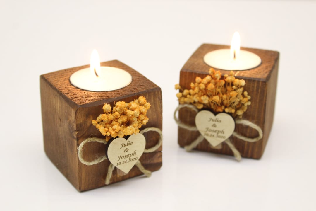 Candle Wedding Favors, Rustic Wedding Favor, Candles Personalized