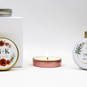 Scented Metal Candle, Wedding Favors for Guests in Bulk, Personalized ...