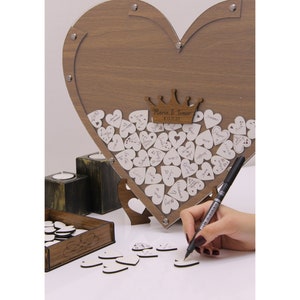 Wedding Guestbook, Wedding Guest Alternative, Personalized Wedding GuestBook, Rustic Wedding Decor, Heart Wedding Guestbook, Guest Book Sign