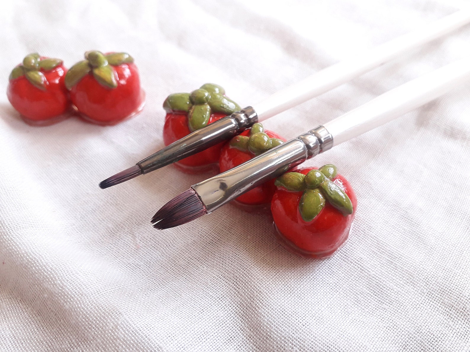 Brush Rest TOMATOES Paint Brush Rest for Artists Chopstick Etsy