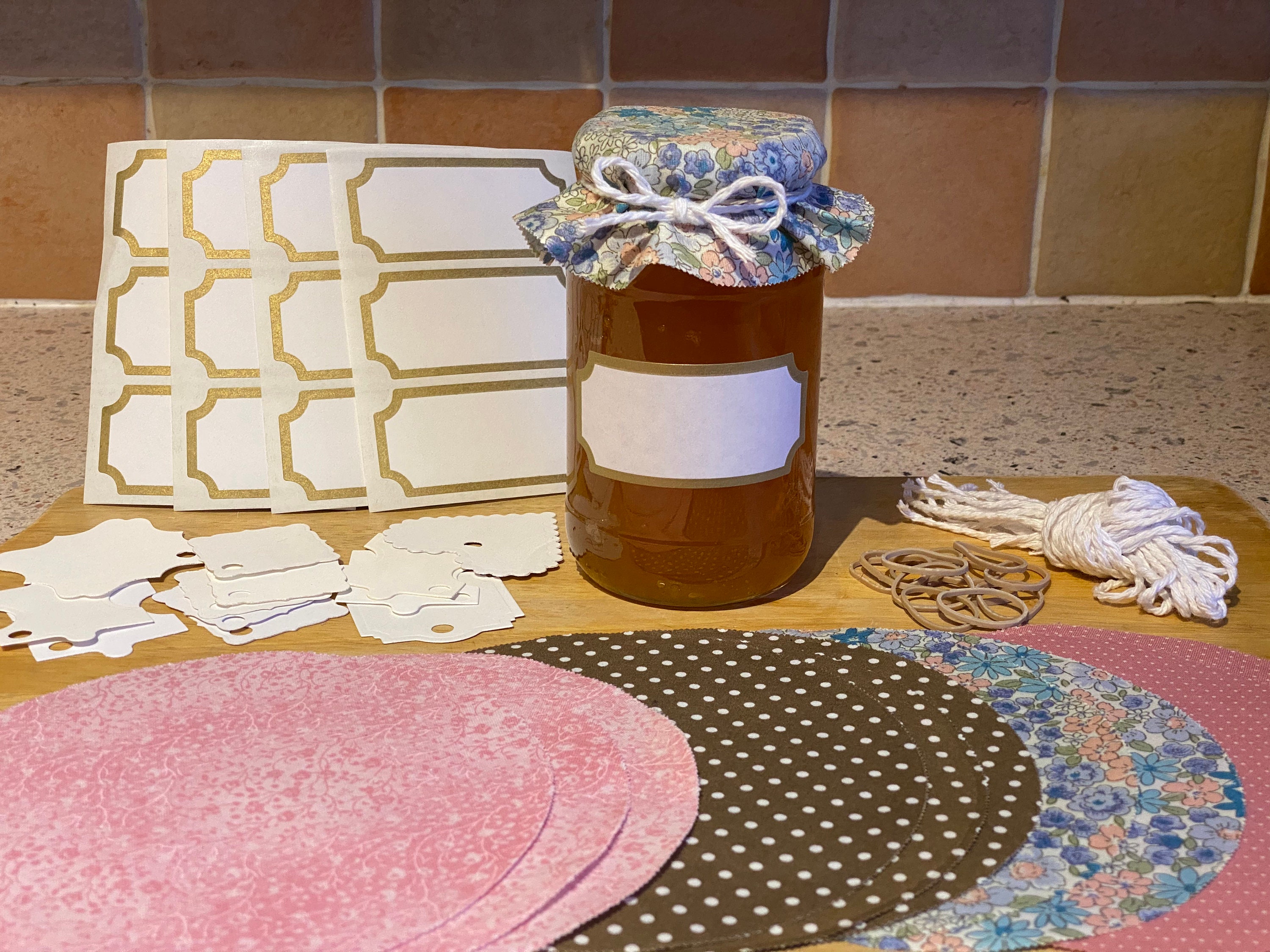 Set of 12 Fabric Jam/Marmalade/Chutney Jar/Pot Circle | Etsy
