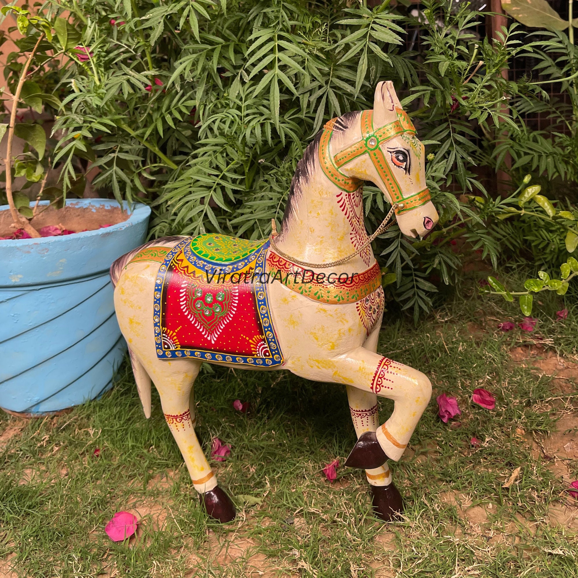 Wooden rocking horse for baby hotsell online india