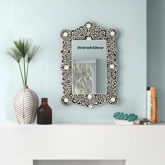 Handmade Mirror Wall Frames Decor, Art Decor Furniture, Wood Mirror Frame  Inlaid