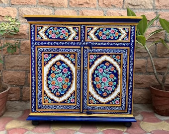 Wooden Painted Cabinet With 2 Drawer And 1 Shelf,Home Decor Sideboard Cabinet,Living room Furniture