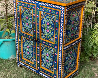 Wooden Blue Royal Coler Beatifull Home Decor Sideboard,Cabinet,Cupboard,Indian Decor Cabinet,Side Table,Furniture