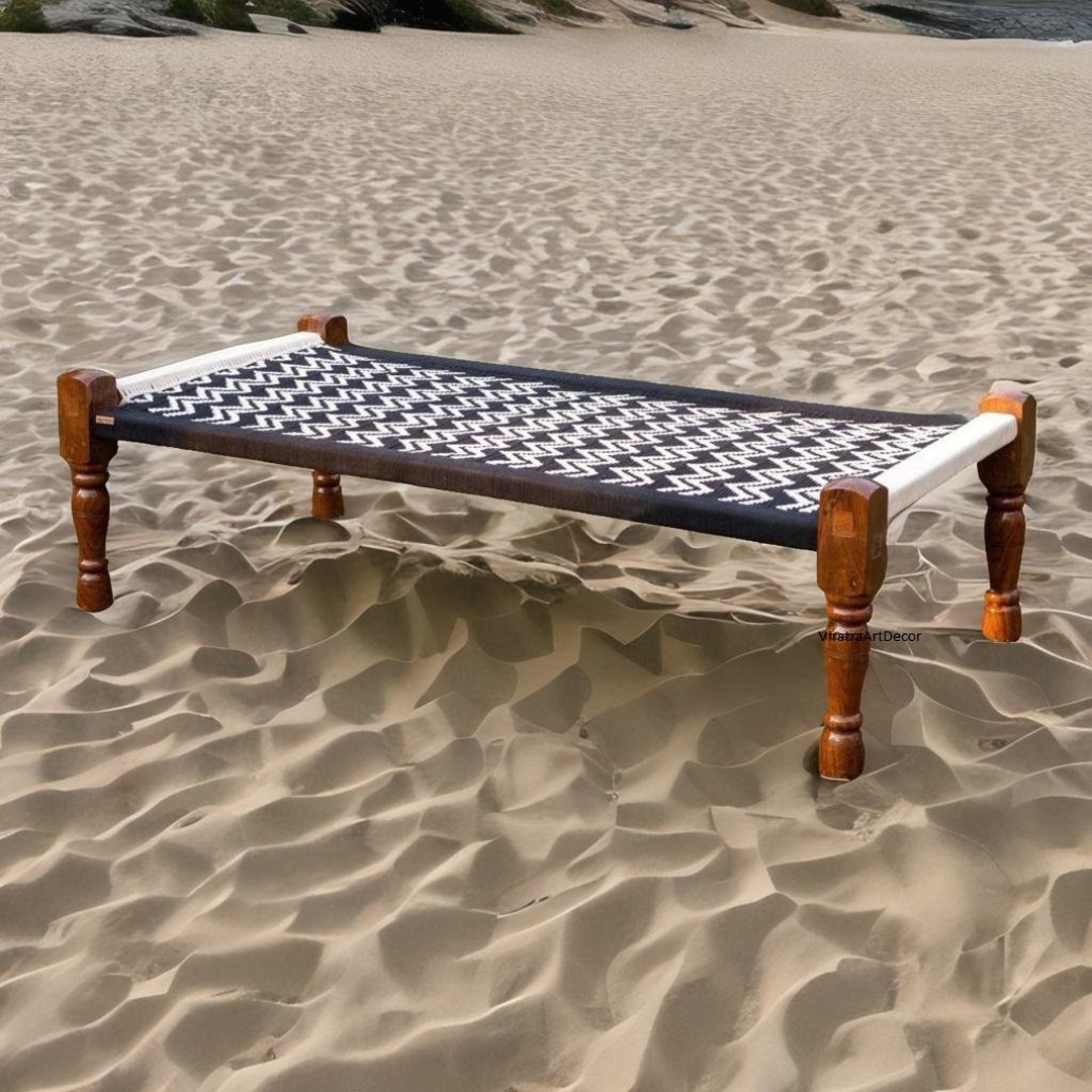 Wooden Indian Desi Rajasthani Khat Solid Wood Etsy