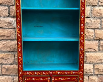 Wooden Beautiful Hand Painted Elephant Book Shelves For Home And Office Decor,Bookshelves And Cabinet,3 Shelves Table