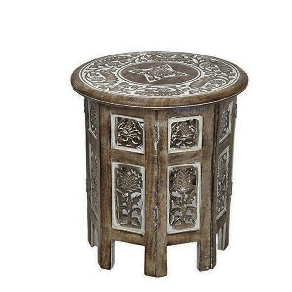 Wooden  Indian Beatifull Artdecor Carving Indian Coffee Table/Home decor/Flower Stand/Folding Table,Everywhere Furniture/Cocktail Table