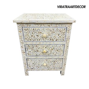 Bone inlay 3 Drawer Dresser ,Bone Inlay Sideboard,Bone Inlay Chest of Drawer , Bone Inlay Furniture, Bone inlay Buffet