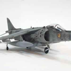 1/48 scale Harrier AV-8 - professionally built scale model professionally built to order