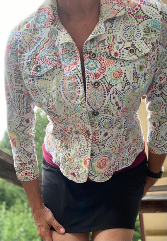 Ruby Rd Petite 3/4 Sleeve Multi Color 
