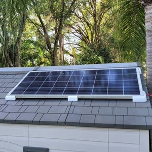 Mount for Solar Panels on flat surfaces.