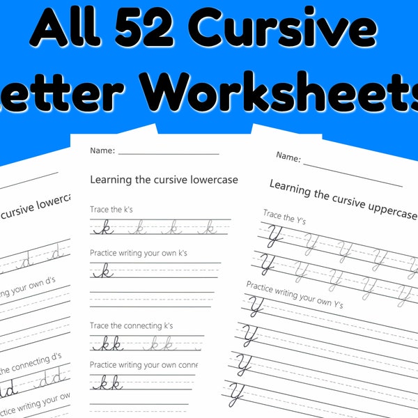 Cursive Alphabet - Etsy