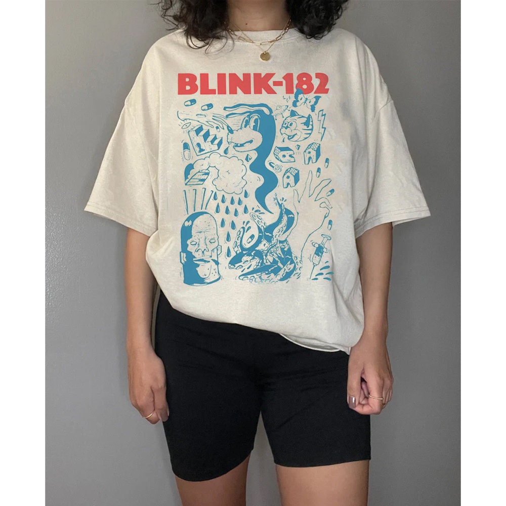 Discover Blink Vintage 182 Shirt, World Tour Shirt, Vintage Retro Shirt, Blink Retro 182 Fans Lover Gift