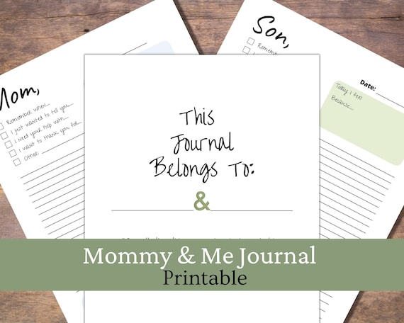 Mommy and Me Journal Template Kid's Journal Printable | Etsy