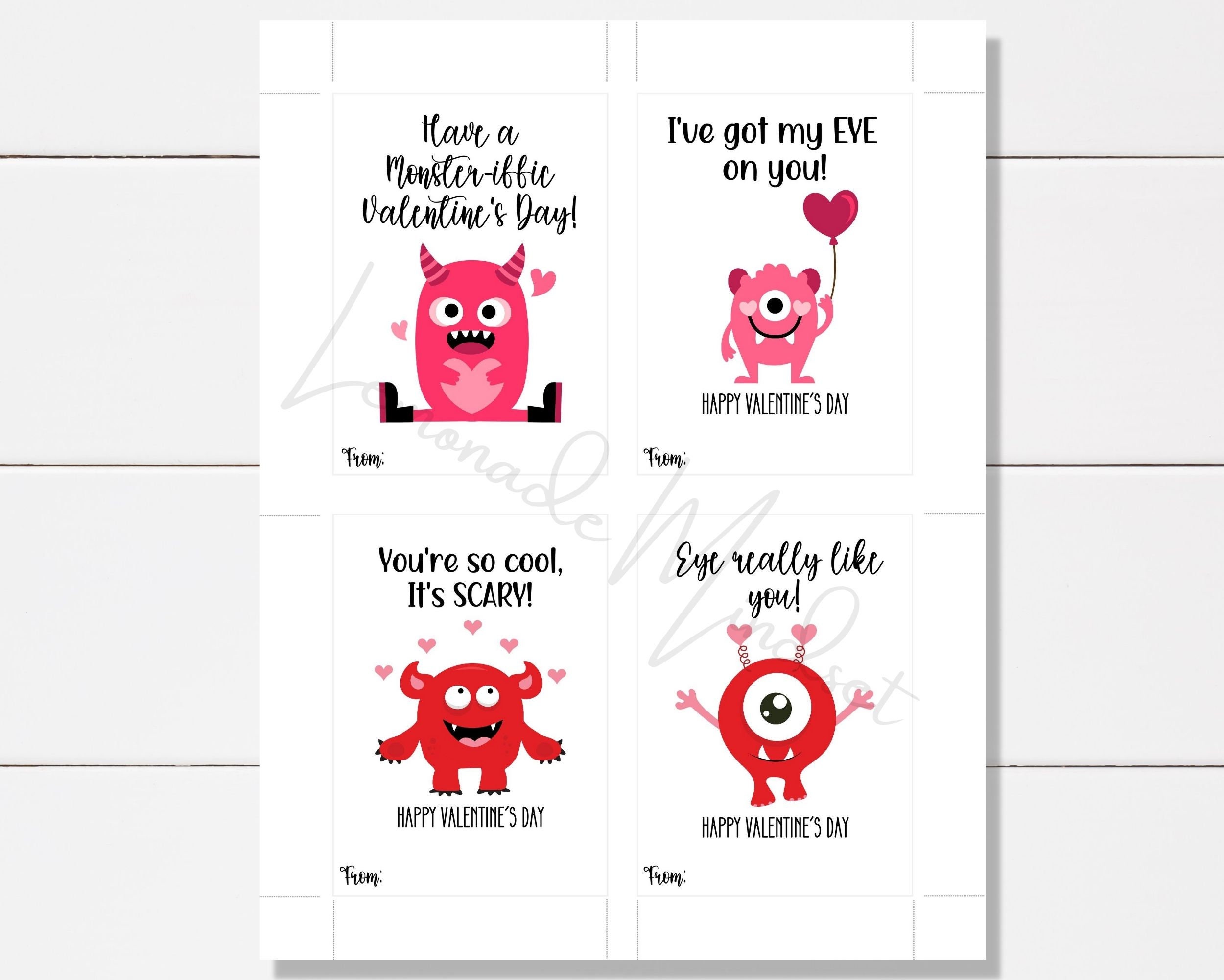 Valentine's Day Cards for Kids, Funny Valentines for Kid's Classroom ...