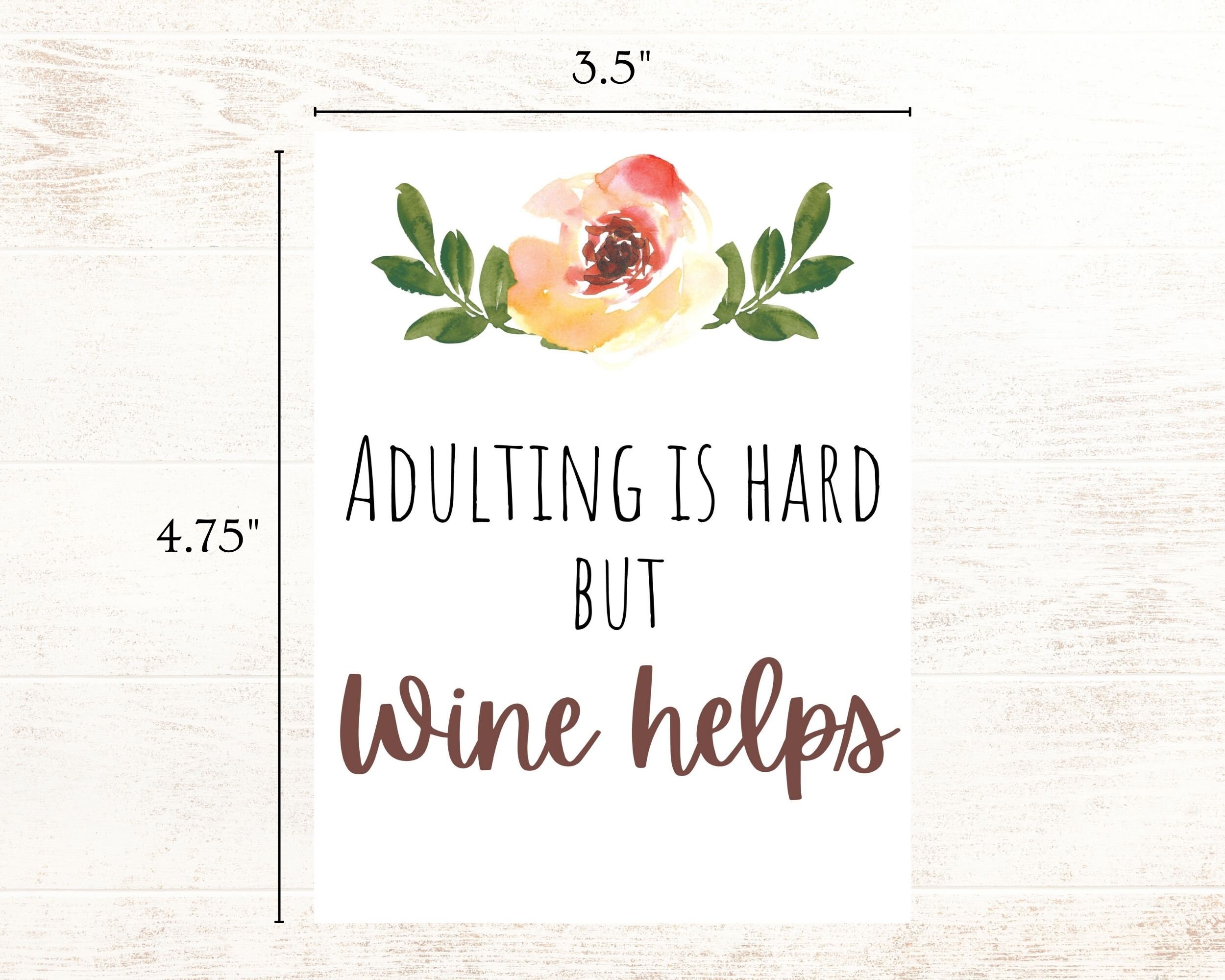 Funny Wine Label Printable Fun Wine Bottle Gift Idea Gift Box, Bag, or