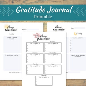 Gratitude Journal Printable Mindfulness Practice Gratitude Prompts - Etsy