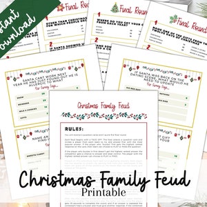 Christmas Family Feud, Christmas Game Printable, Christmas Friendly Feud, Christmas Trivia, Christmas Party Game for Adults