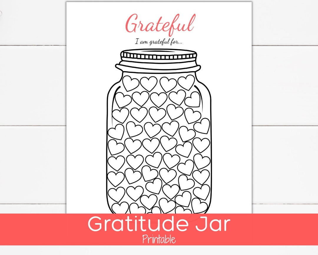 Gratitude Jar Printable Gratitude Journal Gratitude Challenge