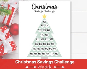 Christmas Savings Challenge, Savings Tracker Printable, Money Challenge, Holiday Savings Fund, Debt Free Christmas, Savings Plan and Goal