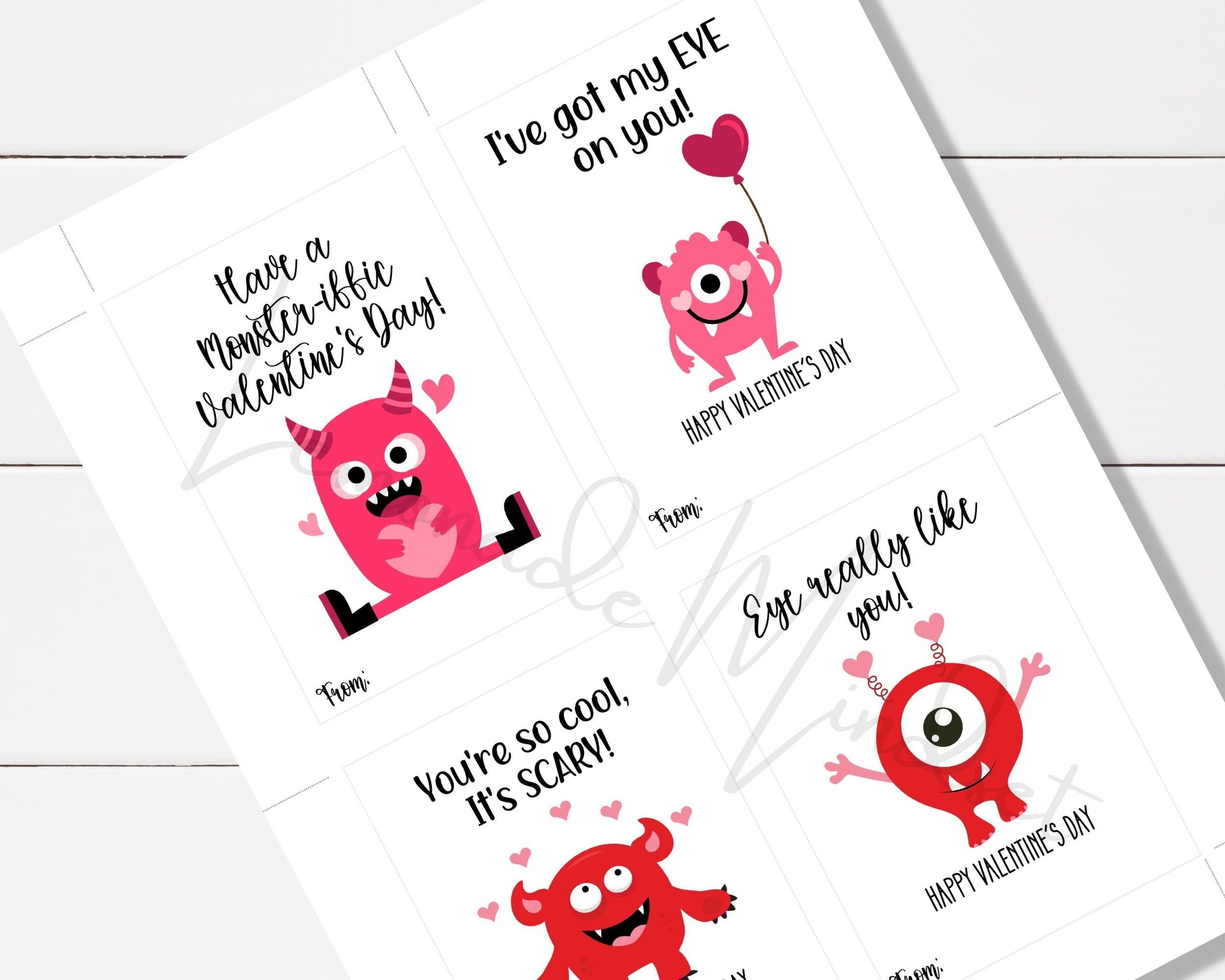 Valentine's Day Cards for Kids, Funny Valentines for Kid's Classroom ...