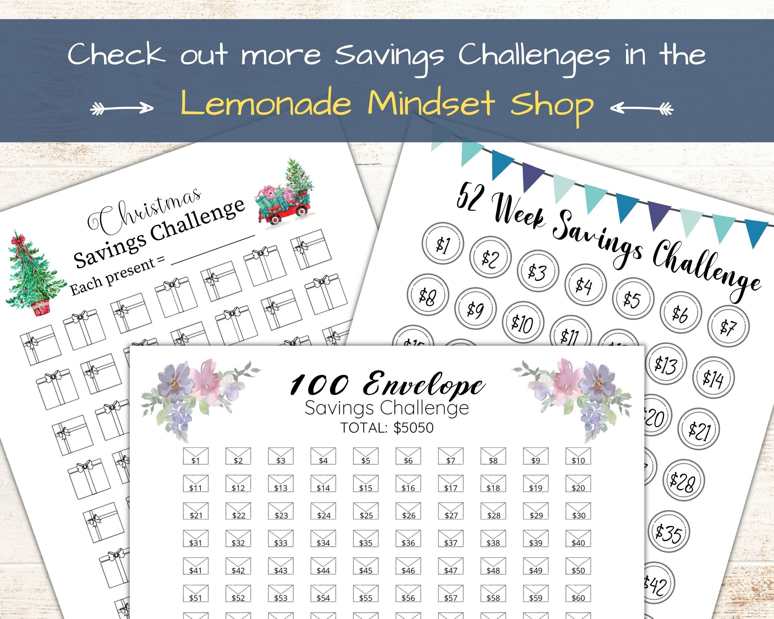 26 Week Savings Challenge Printable, Savings Tracker, Money Challenge ...