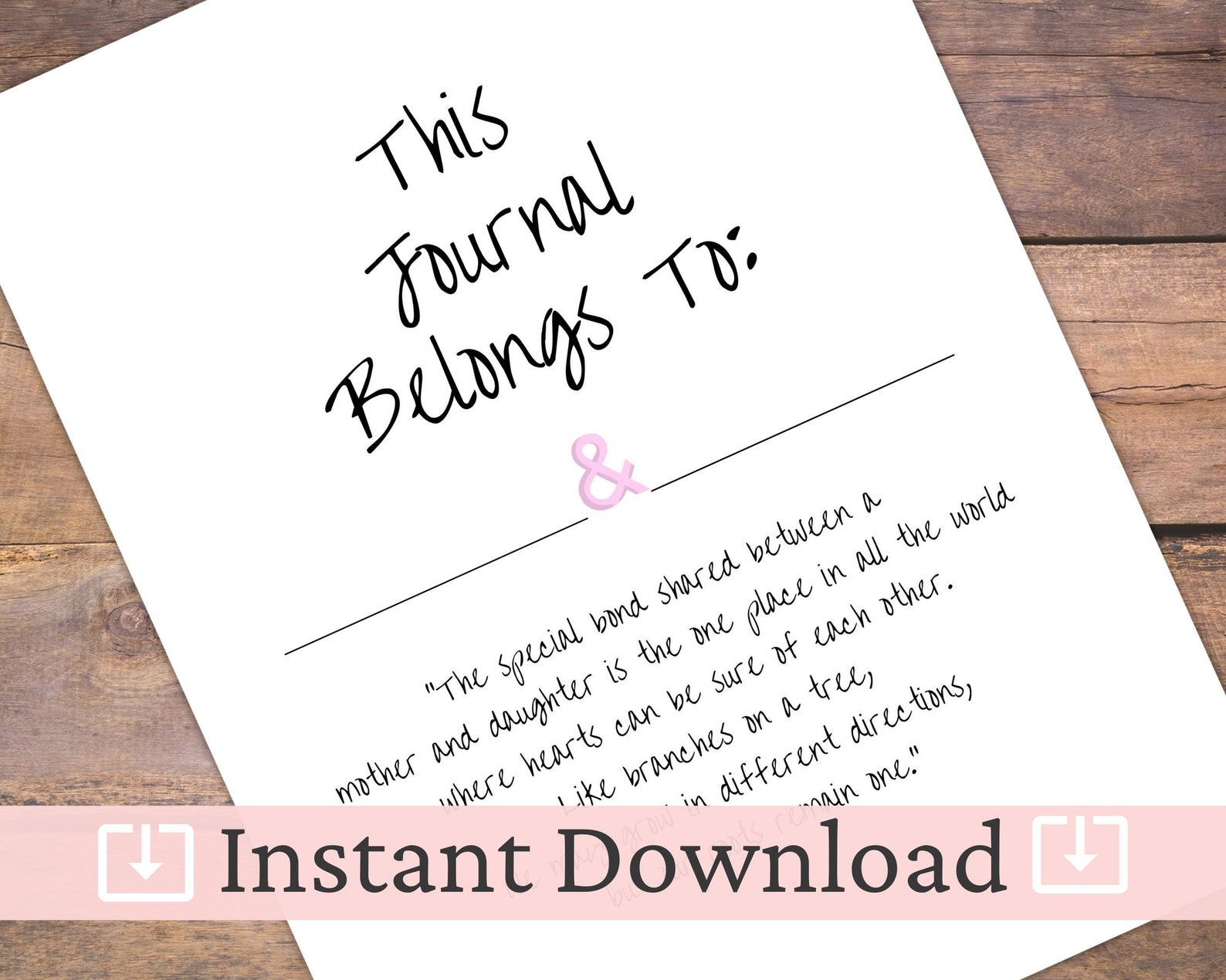Mommy and Me Journal Template | Kid's Journal Printable | Mom and Me ...