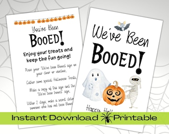 You've Been Booed Printable, You've Been Booed Tag, We've Been Booed Printable, Halloween Neighborhood Game, Booed Sign, Boo Co-worker game