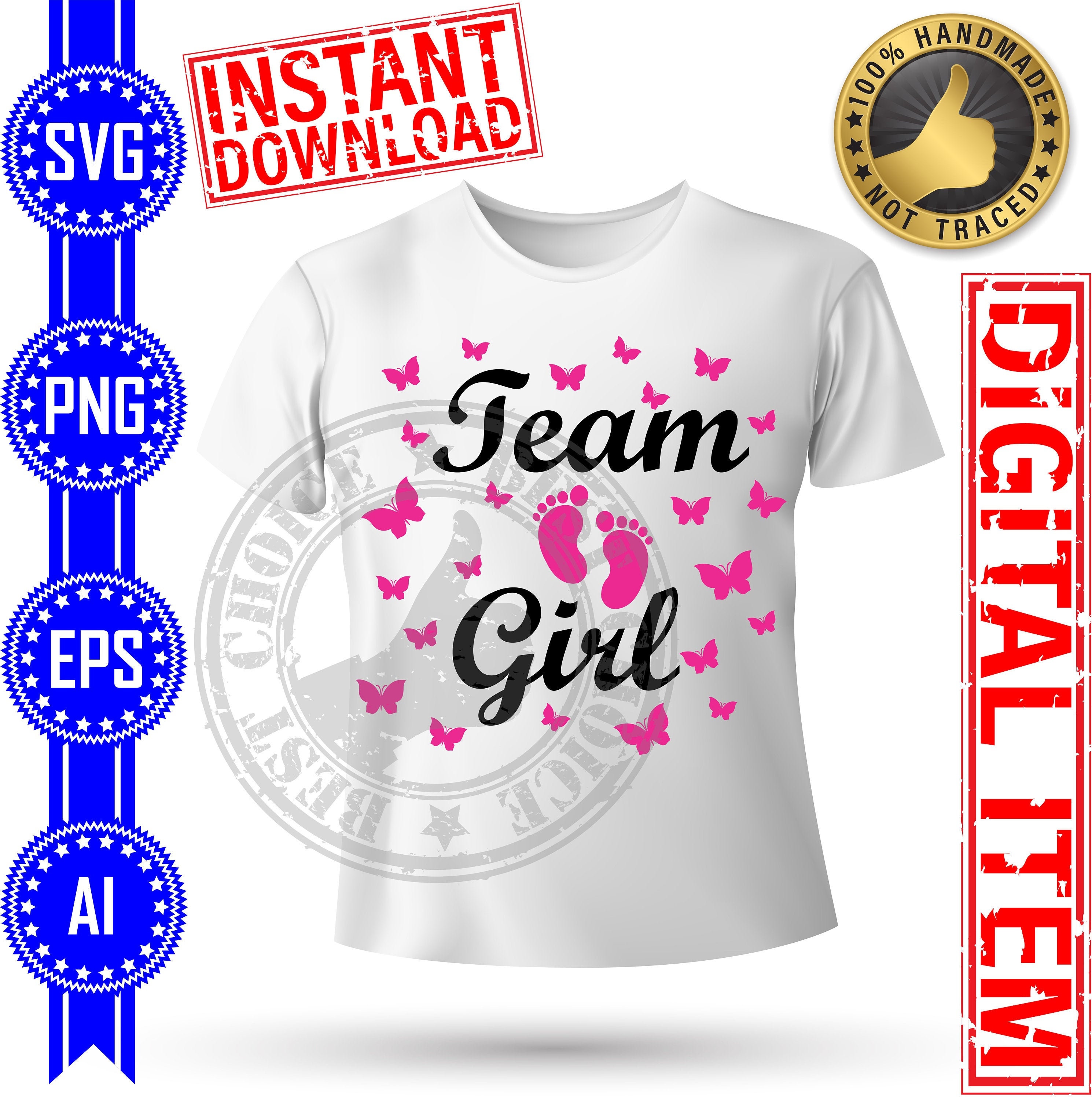 Team Girl Svg Cut File Its a Girl Svg Cricut File Vector Etsy
