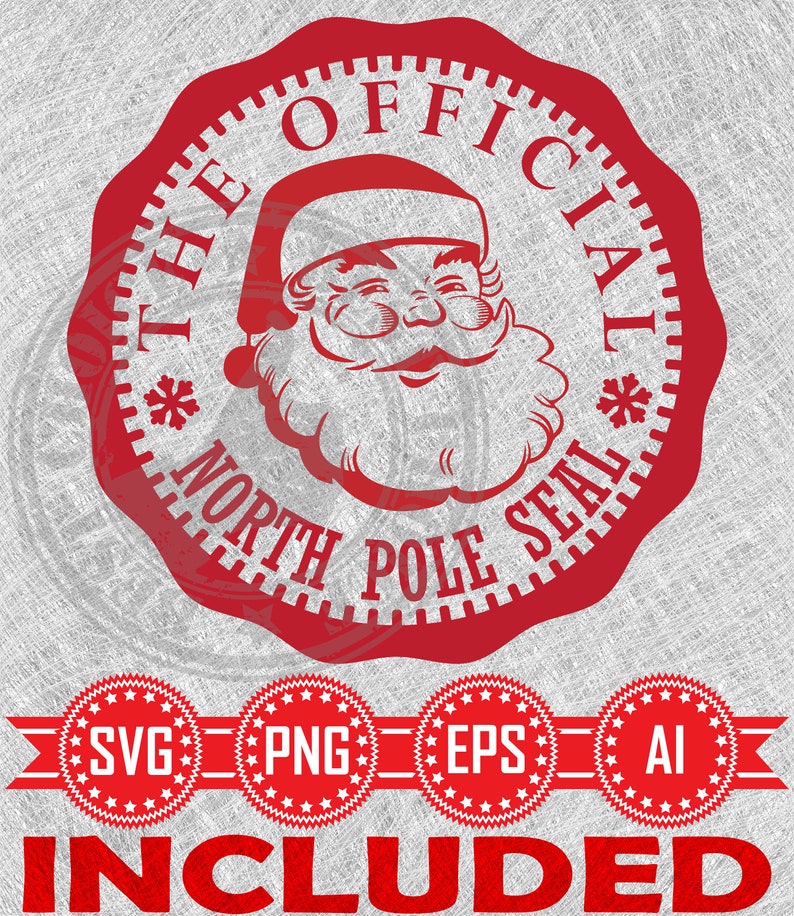 The Official North Pole Seal SVG North Pole Seal Cut File - Etsy