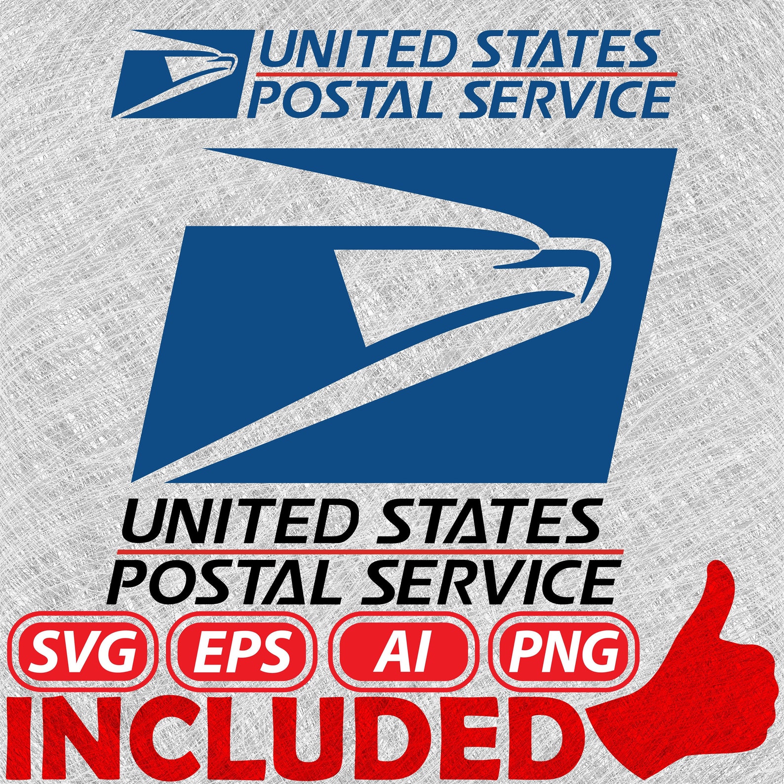 USPSLogo USPS geschnitten Datei VektorIllustration Svg Etsy