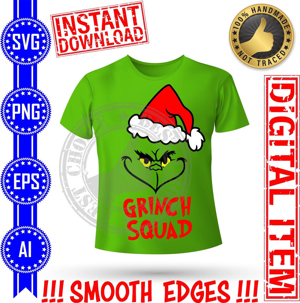 Grinch Squad Svg Grinch Squad Cut File Grinch Face Svg Etsy Canada