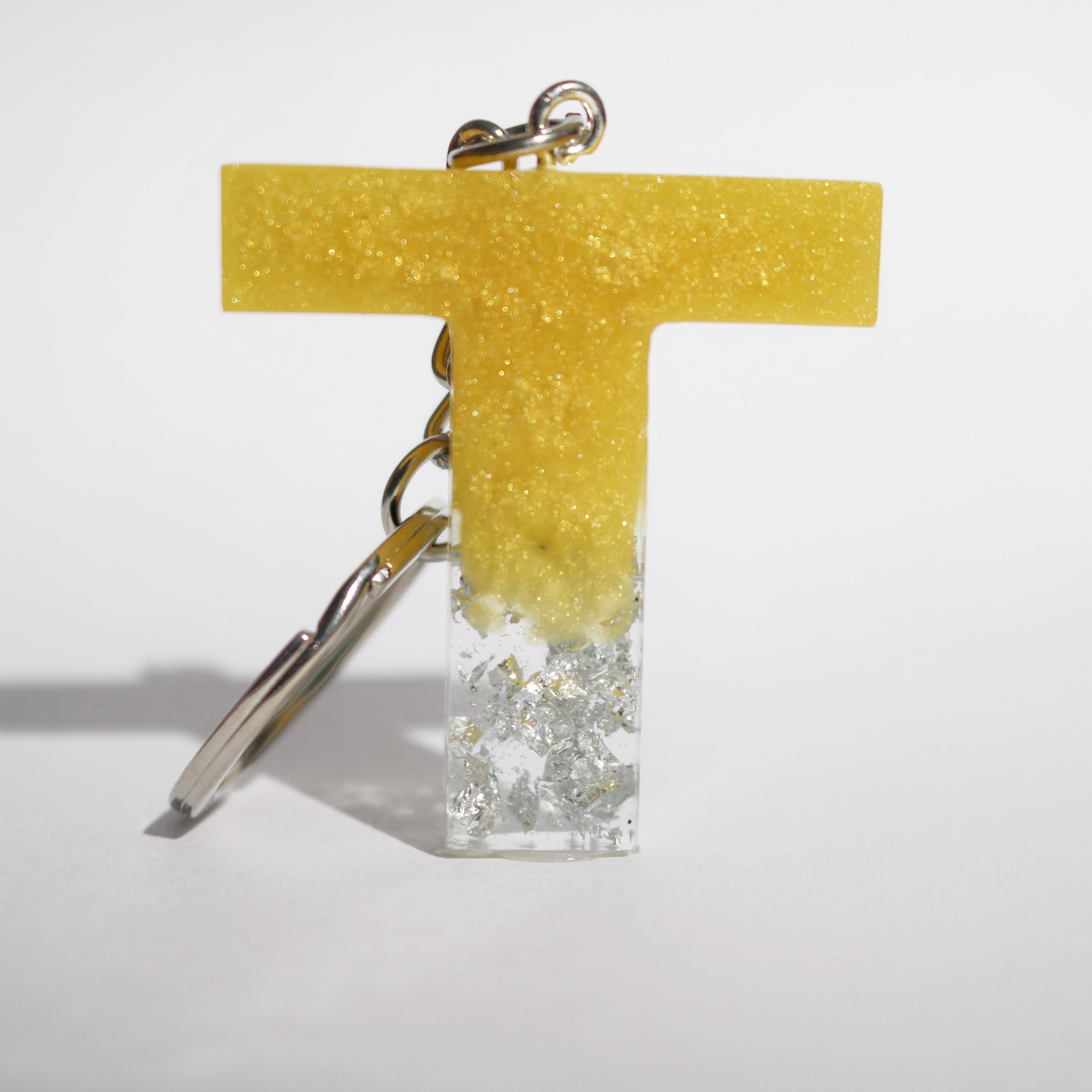 Personalised Keychain Alphabet keychain Resin Keychain Etsy