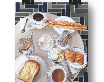 Cozy French Breakfast Giclée Print: Kitchen Cafe Art