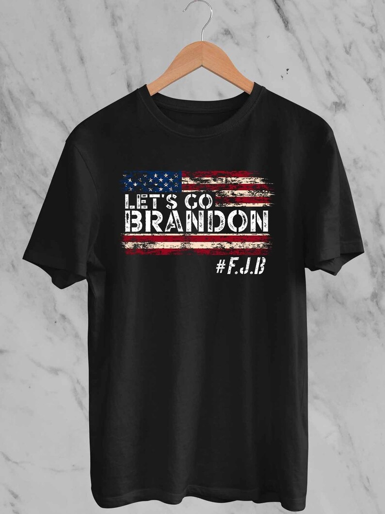 Let'S Go Brandon Shirt for Man, Conservative USA Flag Shirt, Funny Joe Biden, Conservative Anti Liberal, Short-Sleeve Unisex T-Shirt 