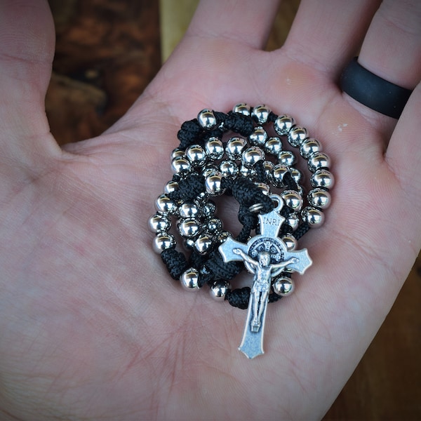 Stainless Steel Pocket Paracord Rosary