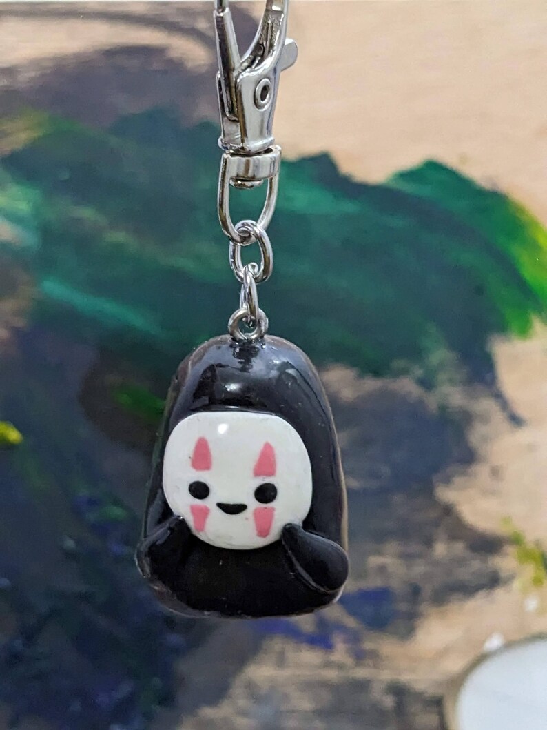 Handmade No Face Keychain L Polymer Clay Keychain L Spirited Etsy