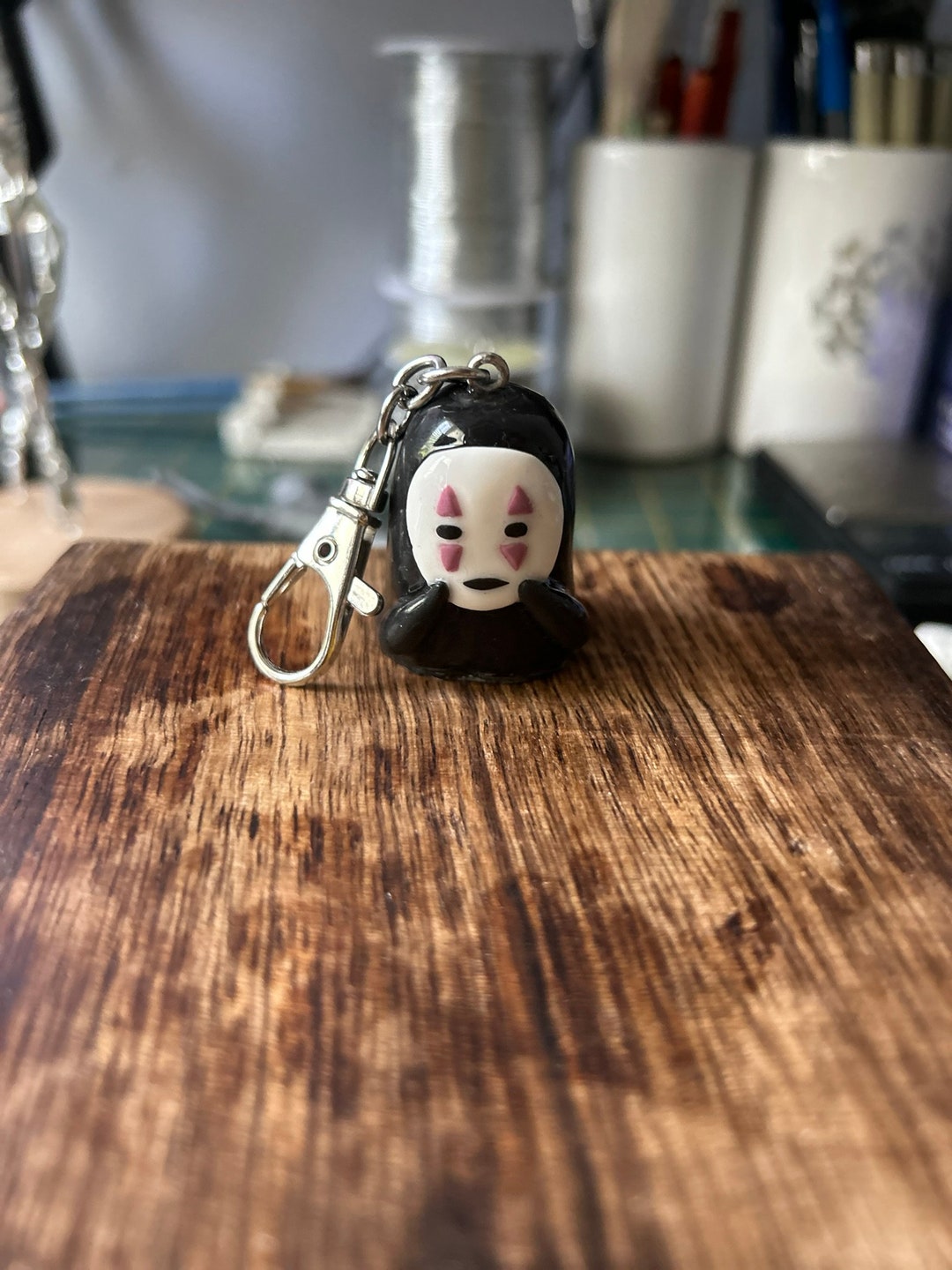 Handmade No Face Keychain L Polymer Clay Keychain L Spirited Etsy