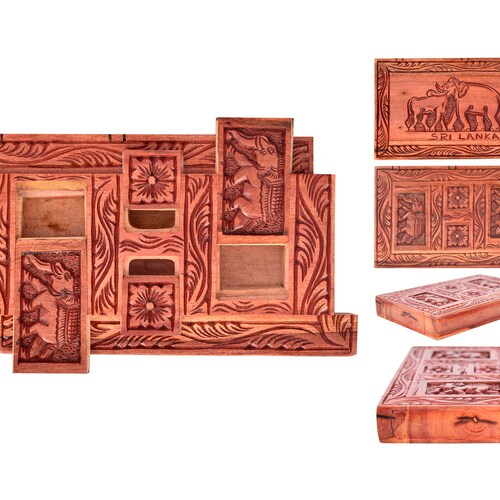 Secret Wooden Puzzle Jewelry Box Etsy