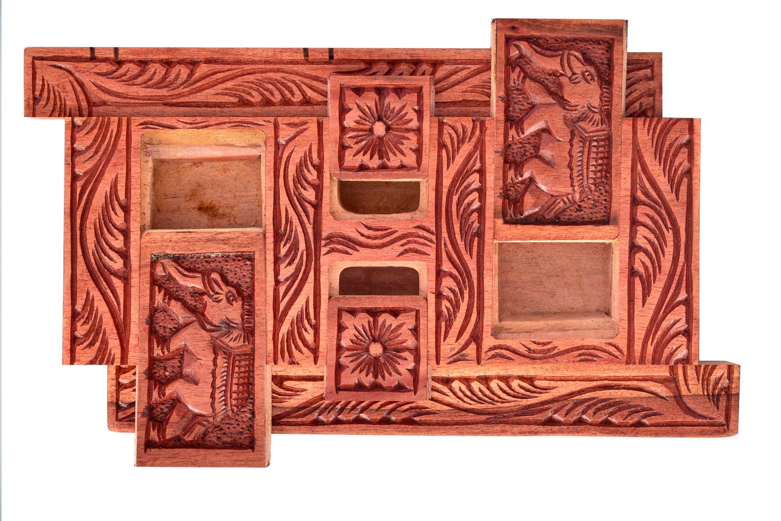 Secret Wooden Puzzle Jewelry Box Etsy