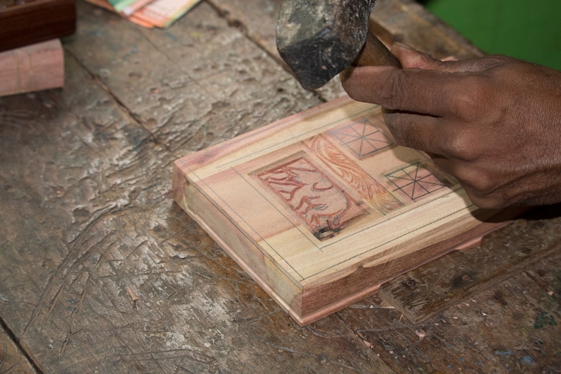 Secret Wooden Puzzle Jewelry Box Etsy